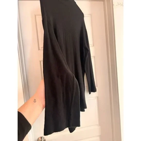 Reformation Aspen Knit Dress Bell Sleeve Turtleneck Black Size M - Picture 2 of 4